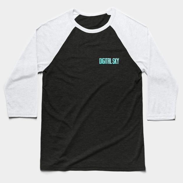 Digital Sky (Small Logo) Baseball T-Shirt by DigitalSky